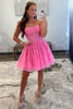 Load image into Gallery viewer, A Line Sweetheart Corset Tulle Homecoming Dresses for Teens With Appliques