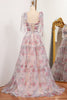 Load image into Gallery viewer, Floral Print A Line Tulle Long Prom Dress