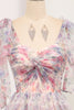 Load image into Gallery viewer, Floral Print A Line Tulle Long Prom Dress