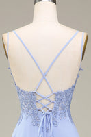 Load image into Gallery viewer, A-Line Lavender Long Prom Dress with Appliques