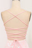 Load image into Gallery viewer, Sparkly Pink Mermaid Sequined Appliques Long Prom Dress With Side Slit