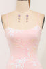 Load image into Gallery viewer, Sparkly Pink Mermaid Sequined Appliques Long Prom Dress With Side Slit