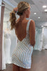 Load image into Gallery viewer, Fuchsia Sequins Deep V-Neck Tight Homecoming Dress