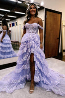 Load image into Gallery viewer, Sparkly Golden A Line Long Corset Prom Dress With Lace