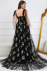 Load image into Gallery viewer, A-Line Grey Blue Princess Prom Dress With Embroidery