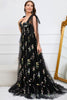 Load image into Gallery viewer, A-Line Grey Blue Princess Prom Dress With Embroidery