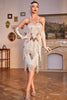 Load image into Gallery viewer, Black Spaghetti Straps Sequins 1920s Dress with Fringes