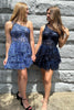 Load image into Gallery viewer, A Line One Shoulder Black Corset Homecoming Dress with Sequins
