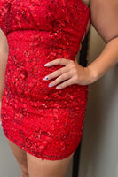 Load image into Gallery viewer, Stylish Bodycon Spaghetti Straps Blue Short Homecoming Dress with Sequins