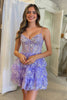 Load image into Gallery viewer, Sparkly Navy Spaghetti Straps Sequins Short Homecoming Dress