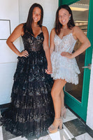 Load image into Gallery viewer, Sparkly Spaghetti Straps Sequins White Corset Short Homecoming Dress