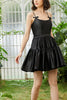 Load image into Gallery viewer, A-Line Spaghetti Straps Black Corset Short Homecoming Dress