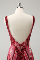 Load image into Gallery viewer, Dark Purple V-Neck Bodycon Short Homecoming Dress with Sequins