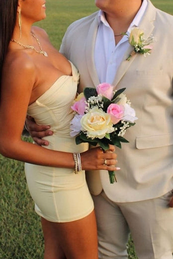 Lilac Bodycon Sweetheart Short Prom Dress with Keyhole