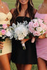 Load image into Gallery viewer, Black Satin Cut Out Tight Strapless Mini Party Dress