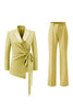Load image into Gallery viewer, 2 Piece Lilac Peak Lapel Long Sleeves Women Prom Suits with Sash