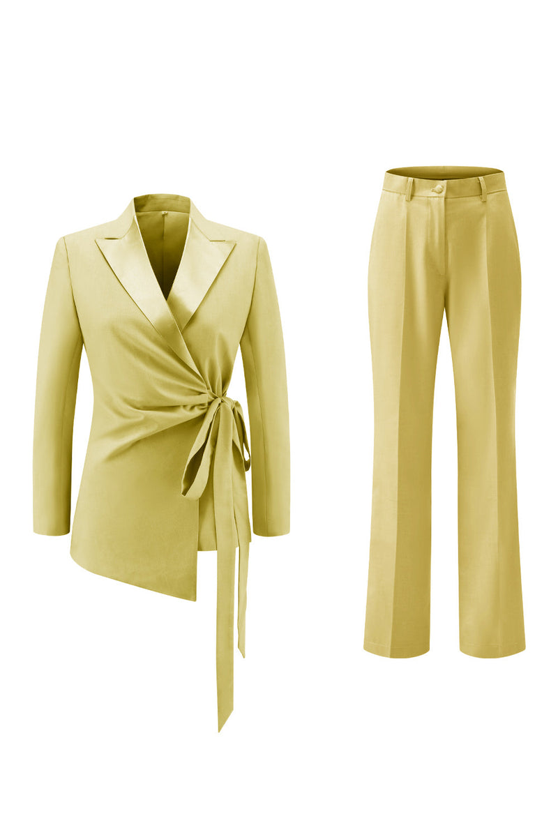 Load image into Gallery viewer, 2 Piece Lilac Peak Lapel Long Sleeves Women Prom Suits with Sash