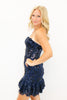 Load image into Gallery viewer, Purple Strapless Short Homecoming Dress with Beading