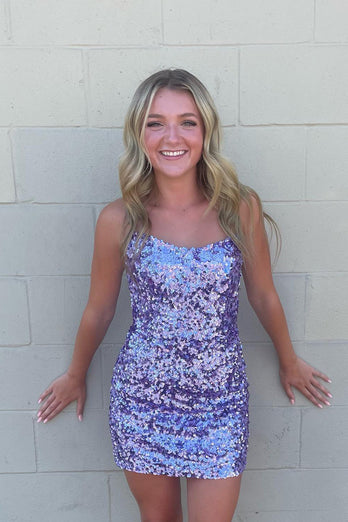 Sparkly Golden Strapless Tight Homecoming Dress with Sequins