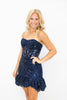Load image into Gallery viewer, Purple Strapless Short Homecoming Dress with Beading