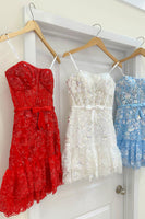 Load image into Gallery viewer, Purple Strapless Short Homecoming Dress with Beading