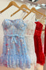 Load image into Gallery viewer, Purple Strapless Short Homecoming Dress with Beading