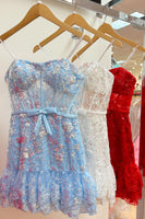 Load image into Gallery viewer, Purple Strapless Short Homecoming Dress with Beading