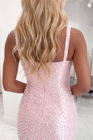 Load image into Gallery viewer, Sparkly Yellow Halter Tight Short Corset Homecoming Dress with Pearls