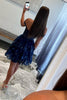 Load image into Gallery viewer, Sparkly A Line Off the Shoulder Lilac Corset Homecoming Dress with Tiered Lace
