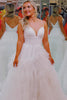 Load image into Gallery viewer, Light Pink Tulle Tiered A-Line Long Prom Dress