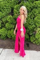 Load image into Gallery viewer, Mermaid One Shoulder Dark Purple Sequins Party Dress