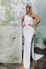 Load image into Gallery viewer, Mermaid One Shoulder Black Long Prom Dress with Split Front