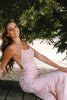 Load image into Gallery viewer, Mint Spaghetti Straps Appliques Mermaid Long Prom Dress