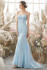 Load image into Gallery viewer, Fuchsia Mermaid Spaghetti Straps Appliques Prom Dress