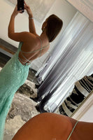 Load image into Gallery viewer, Fuchsia Mermaid Spaghetti Straps Appliques Prom Dress