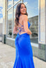 Load image into Gallery viewer, Royal Blue Mermaid Simple Prom Dress