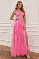 Load image into Gallery viewer, Purple Off the Shoulder Long Prom Dress with Appliques