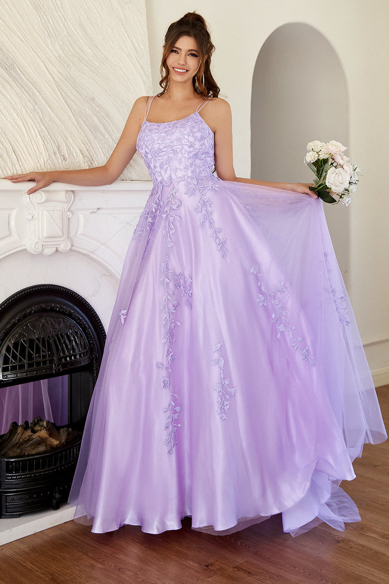 Load image into Gallery viewer, Elegant Lavender A-line Prom Dress