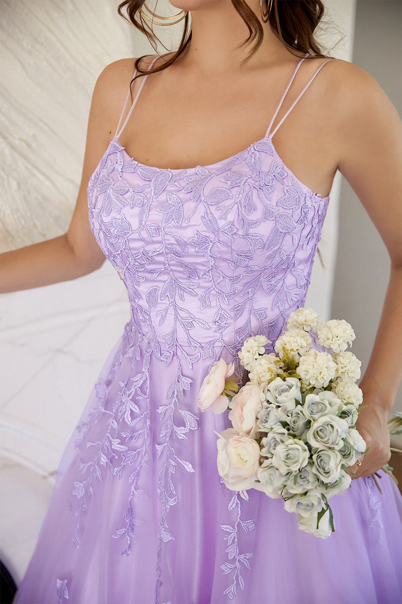 Load image into Gallery viewer, Elegant Lavender A-line Prom Dress