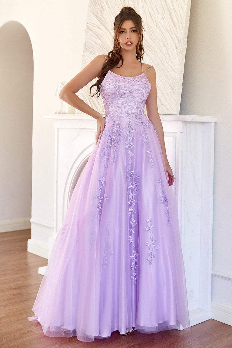 Load image into Gallery viewer, Elegant Lavender A-line Prom Dress