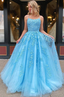 Load image into Gallery viewer, Princess Champagne Spaghetti Straps Prom Dress
