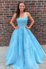 Load image into Gallery viewer, A-Line Spaghetti Straps Long Prom Dress
