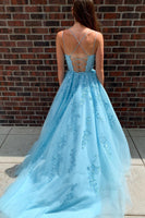 Load image into Gallery viewer, A-Line Spaghetti Straps Long Prom Dress