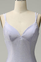 Load image into Gallery viewer, Mermaid Spaghetti Straps Lilac Long Prom Dress with Backless