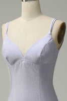 Load image into Gallery viewer, Mermaid Spaghetti Straps Lilac Long Prom Dress with Backless