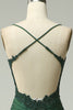 Load image into Gallery viewer, Sparkly Mermaid Dark Green Beaded Long Prom Dress with Appliques