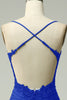 Load image into Gallery viewer, Glitter Royal Blue Beaded Long Mermaid Prom Dress with Appliques