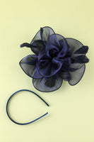 Load image into Gallery viewer, 1920s Blue Organza Beaded Headband