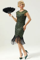Load image into Gallery viewer, Sequins 1920s Fringe Dress