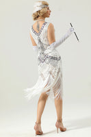 Load image into Gallery viewer, Sparkly Roaring 20s Vintage Black and Gold Sequin 1920s Dress